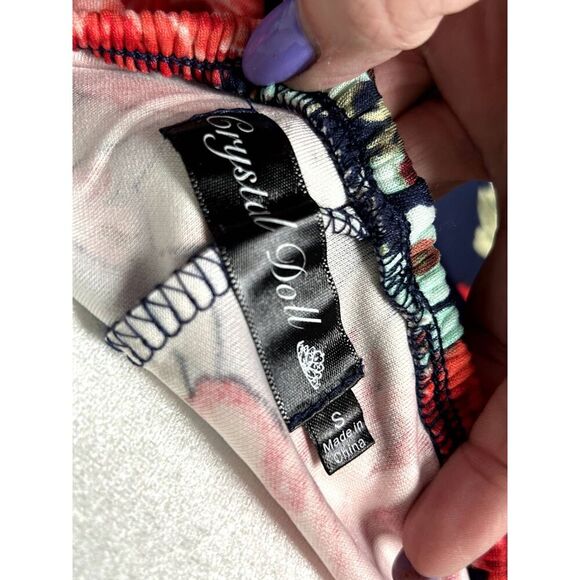 Crystal Doll Floral Strech BodyCon Miniskirt Dress Size S - Picture 6 of 6